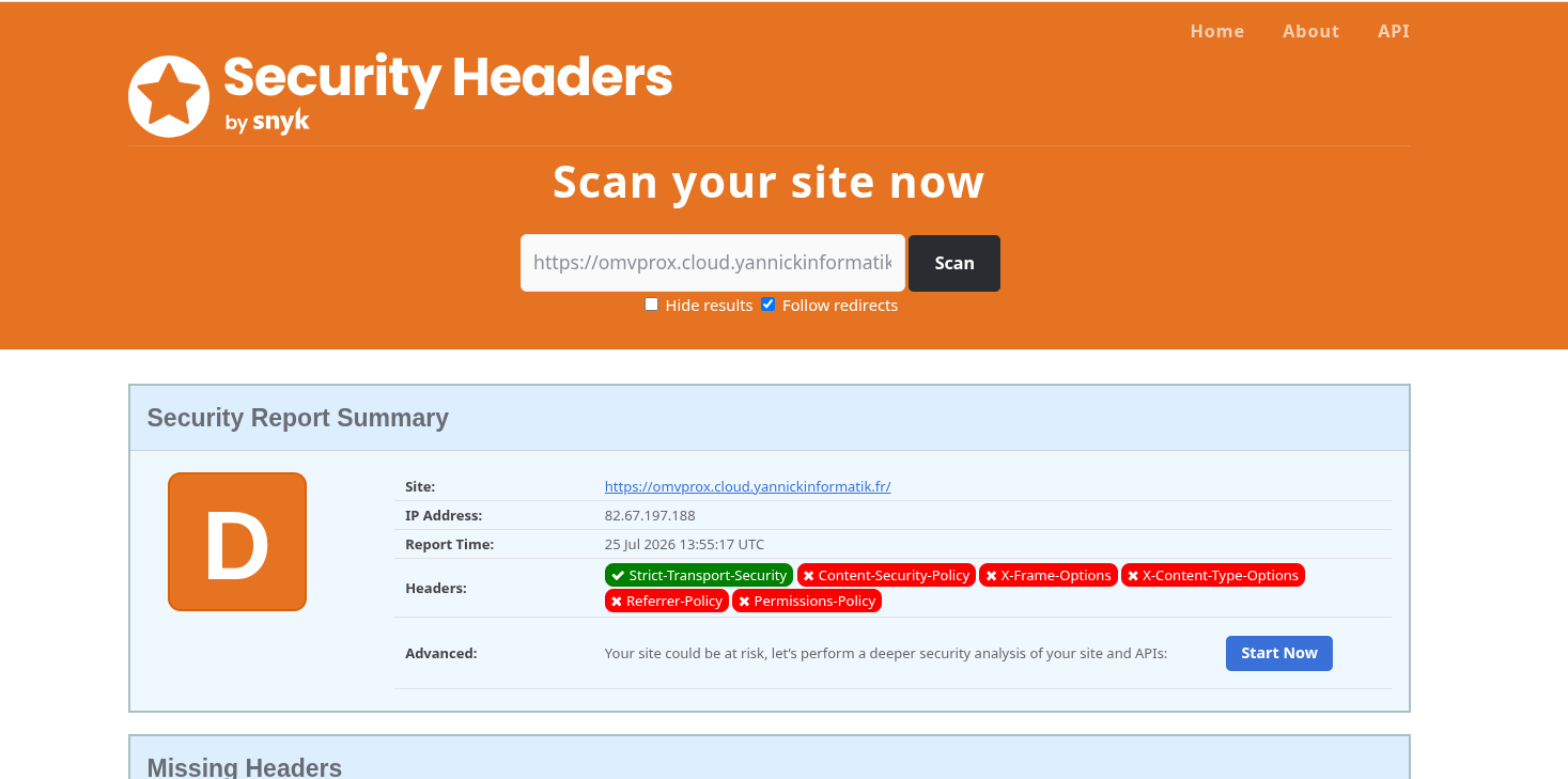 Score Security Headers